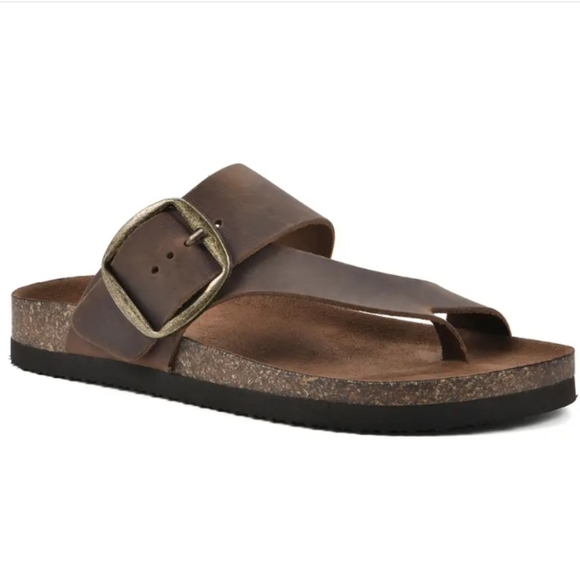 White Mountain Shoes - White Mountain Harley Footbed Sandals Brown Leather 6